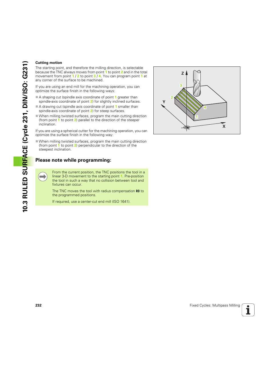 Please note while programming | HEIDENHAIN TNC 320 (340 55x-05) Cycle programming User Manual | Page 232 / 439