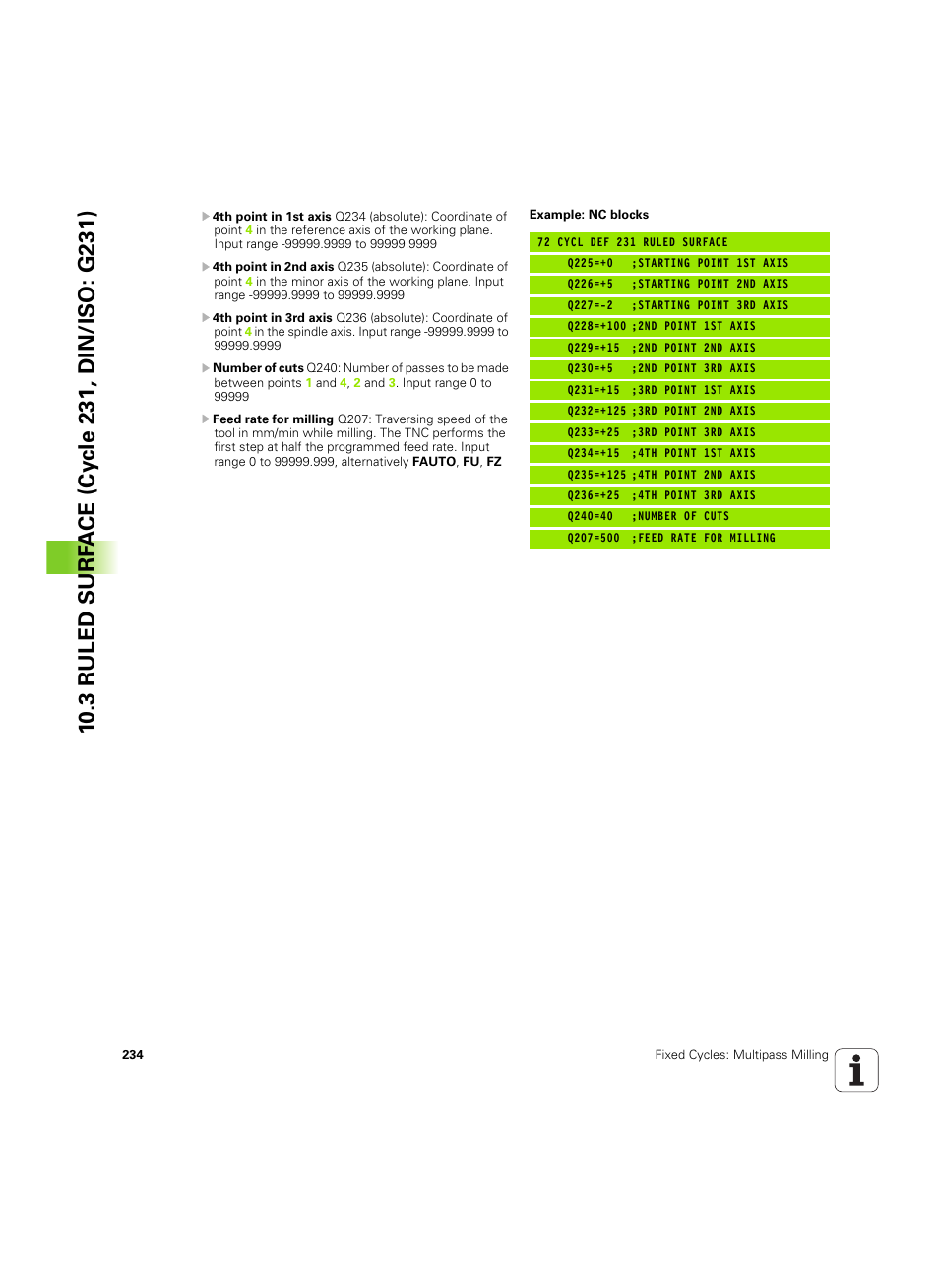 HEIDENHAIN TNC 320 (340 55x-05) Cycle programming User Manual | Page 234 / 439