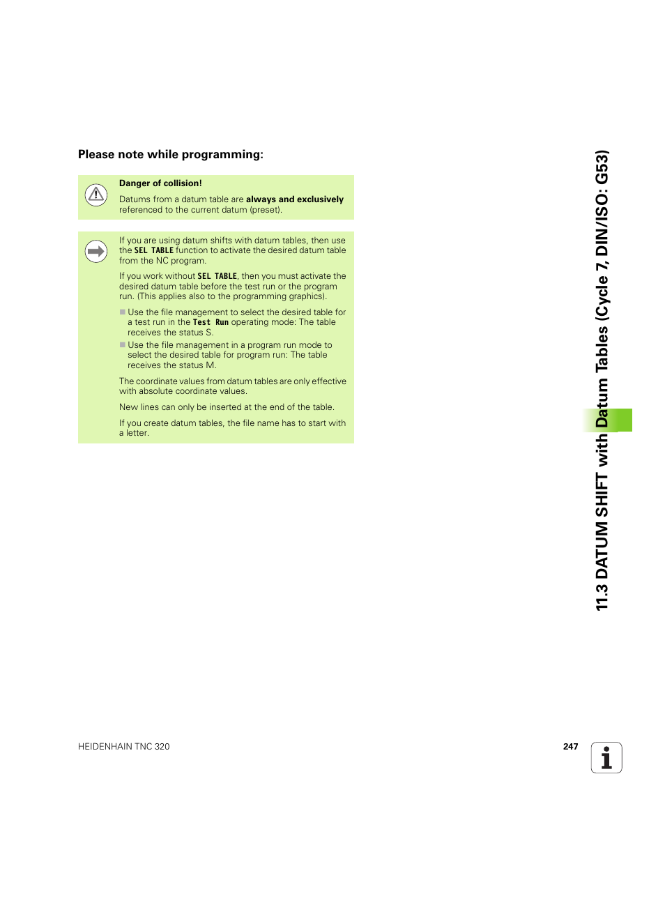 Please note while programming | HEIDENHAIN TNC 320 (340 55x-05) Cycle programming User Manual | Page 247 / 439