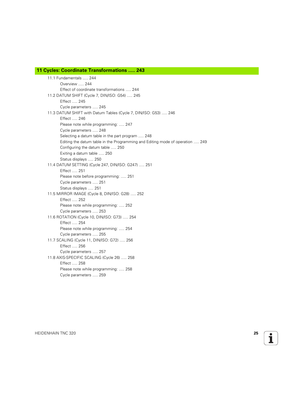 HEIDENHAIN TNC 320 (340 55x-05) Cycle programming User Manual | Page 25 / 439