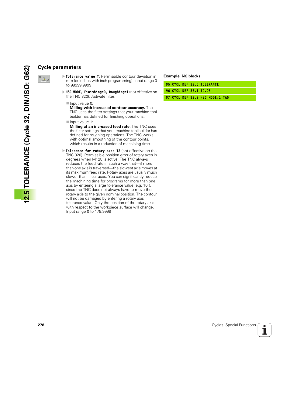 Cycle parameters | HEIDENHAIN TNC 320 (340 55x-05) Cycle programming User Manual | Page 278 / 439