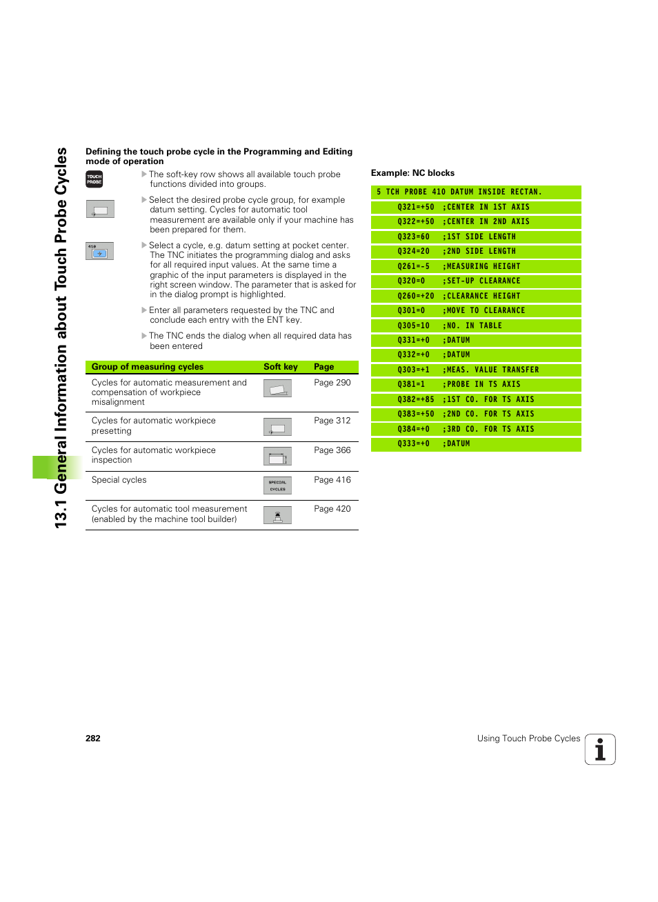 HEIDENHAIN TNC 320 (340 55x-05) Cycle programming User Manual | Page 282 / 439