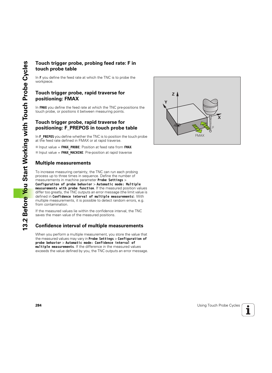 Multiple measurements, Confidence interval of multiple measurements | HEIDENHAIN TNC 320 (340 55x-05) Cycle programming User Manual | Page 284 / 439