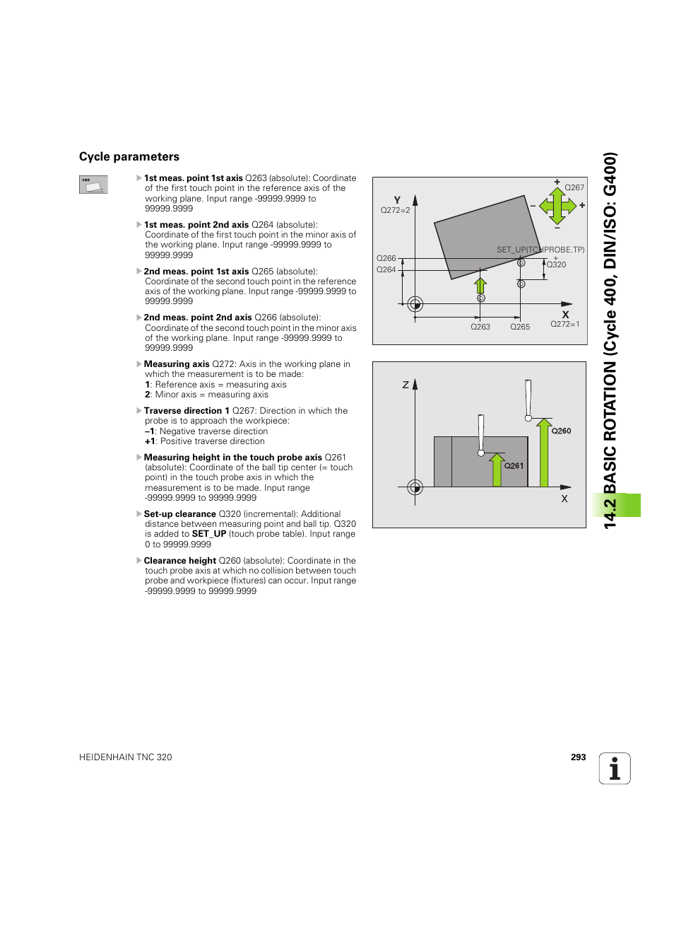 Cycle parameters | HEIDENHAIN TNC 320 (340 55x-05) Cycle programming User Manual | Page 293 / 439