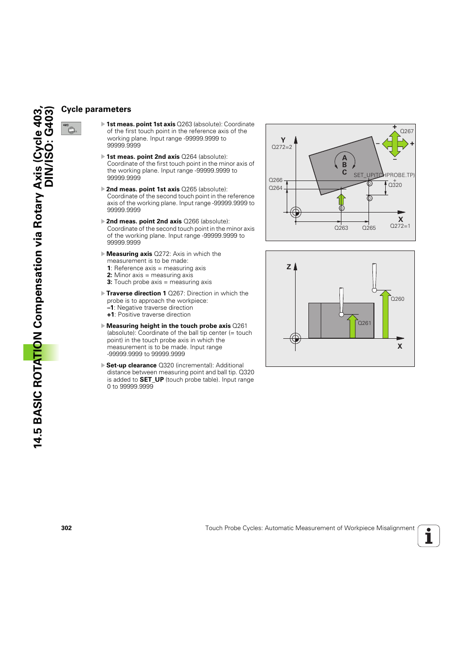 Cycle parameters | HEIDENHAIN TNC 320 (340 55x-05) Cycle programming User Manual | Page 302 / 439