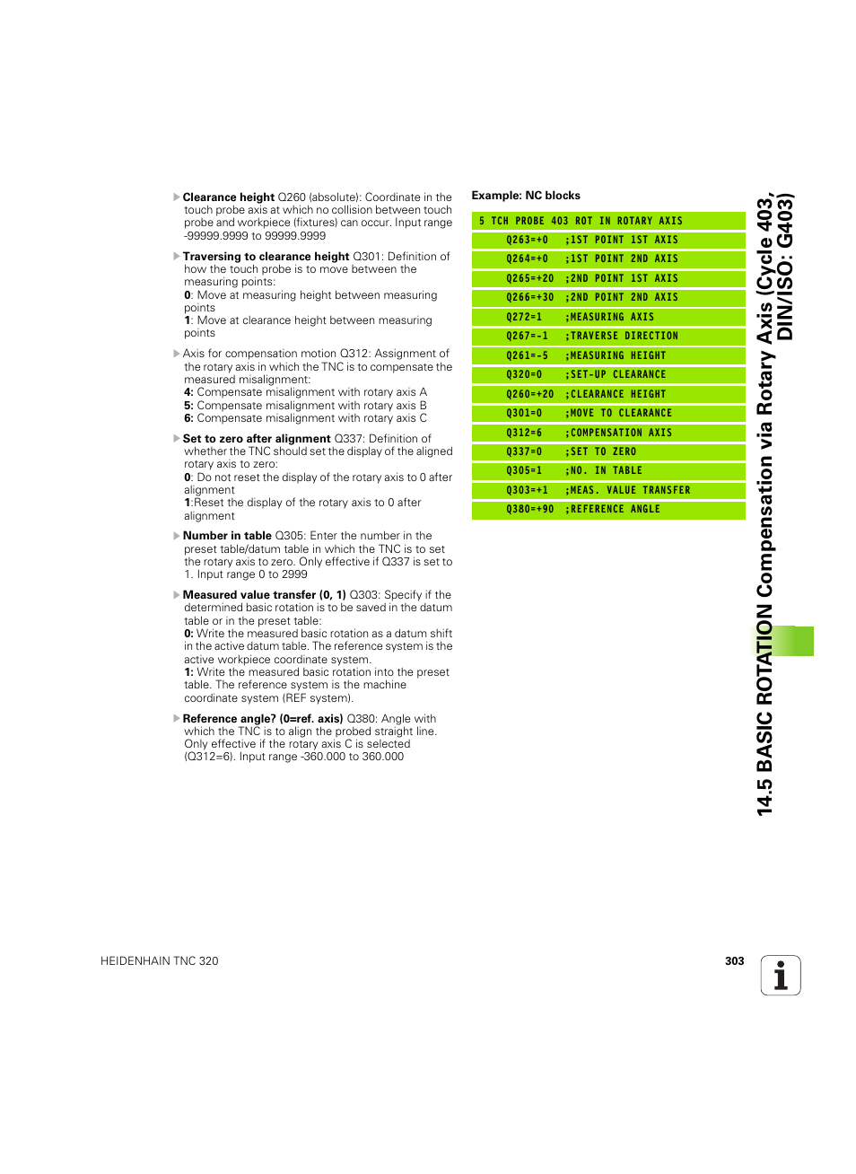 HEIDENHAIN TNC 320 (340 55x-05) Cycle programming User Manual | Page 303 / 439