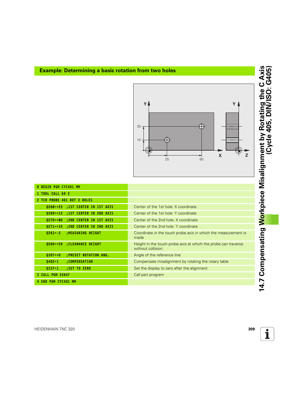 HEIDENHAIN TNC 320 (340 55x-05) Cycle programming User Manual | Page 309 / 439