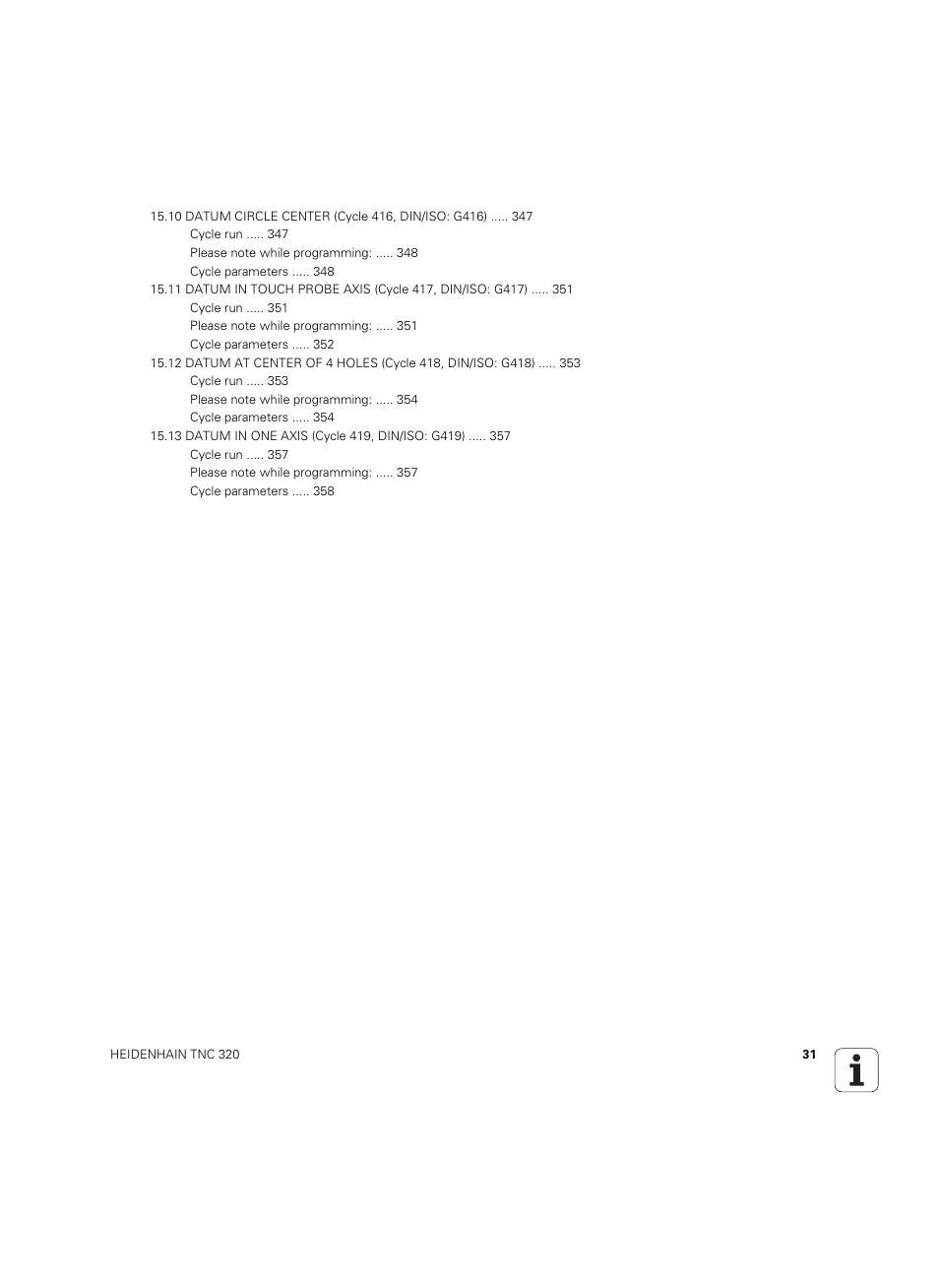 HEIDENHAIN TNC 320 (340 55x-05) Cycle programming User Manual | Page 31 / 439