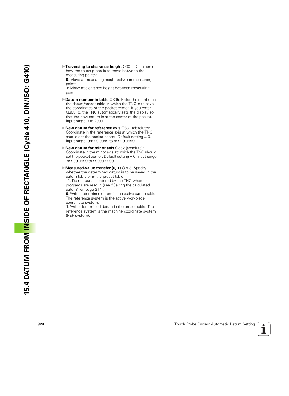 HEIDENHAIN TNC 320 (340 55x-05) Cycle programming User Manual | Page 324 / 439
