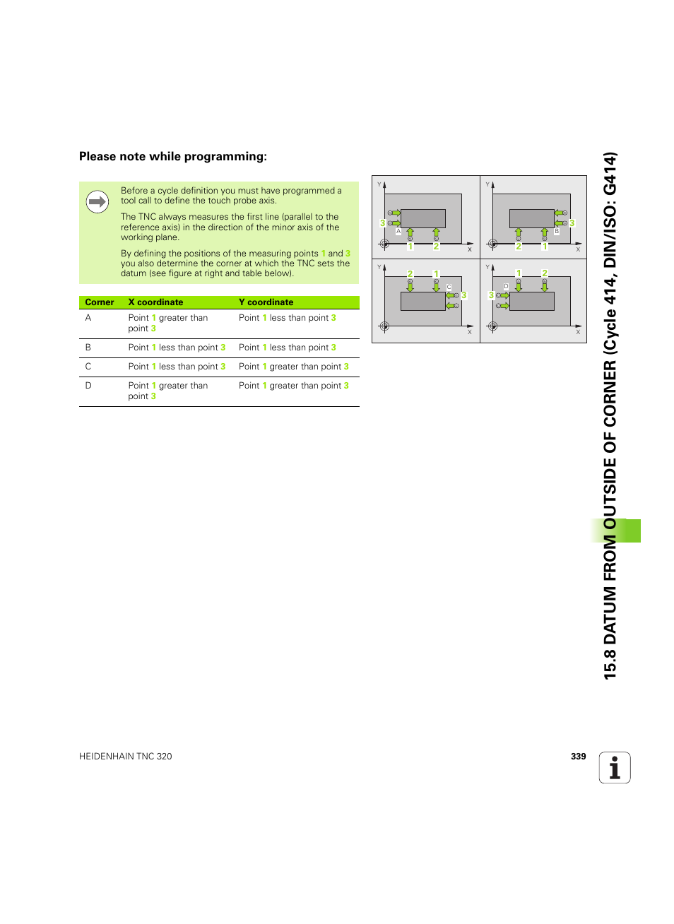 Please note while programming | HEIDENHAIN TNC 320 (340 55x-05) Cycle programming User Manual | Page 339 / 439