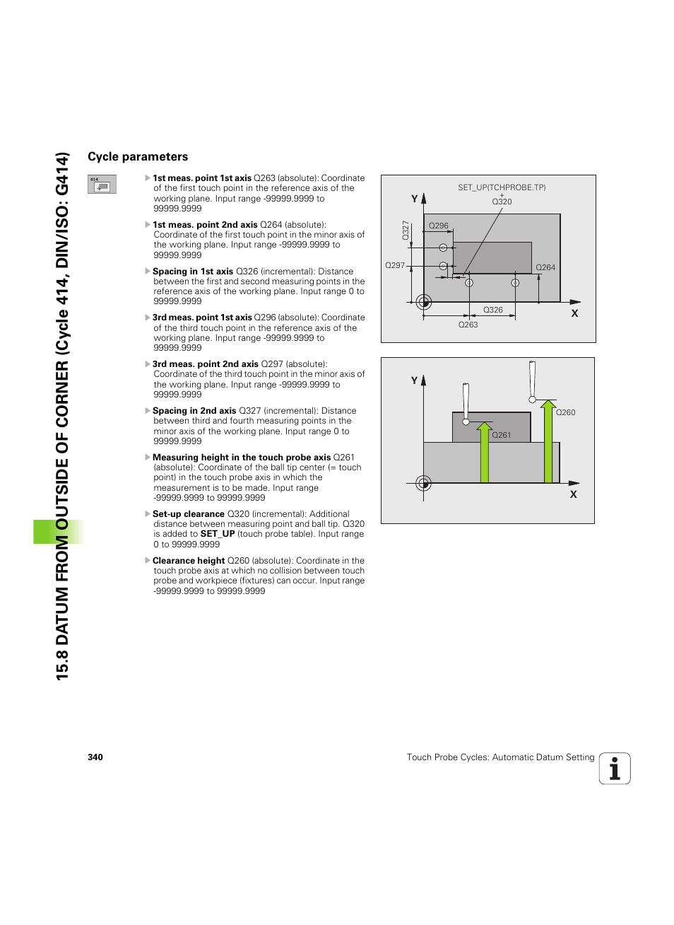 Cycle parameters | HEIDENHAIN TNC 320 (340 55x-05) Cycle programming User Manual | Page 340 / 439