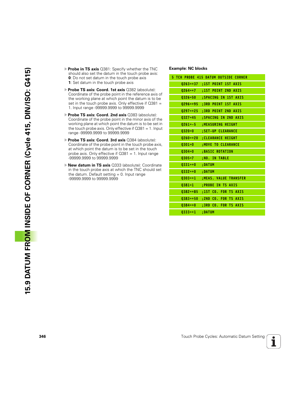 HEIDENHAIN TNC 320 (340 55x-05) Cycle programming User Manual | Page 346 / 439