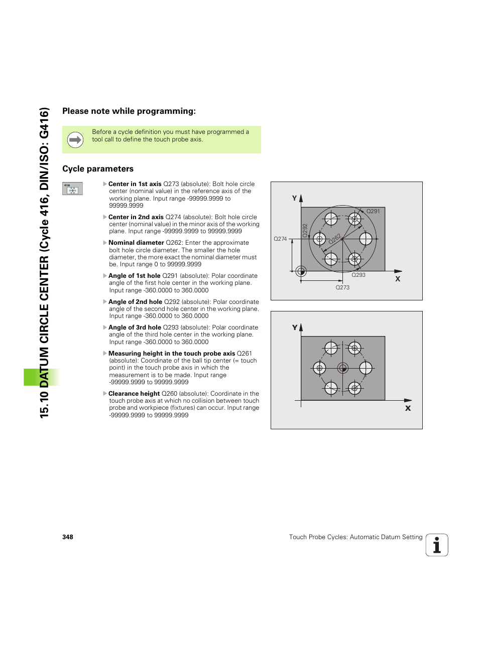 Please note while programming, Cycle parameters | HEIDENHAIN TNC 320 (340 55x-05) Cycle programming User Manual | Page 348 / 439