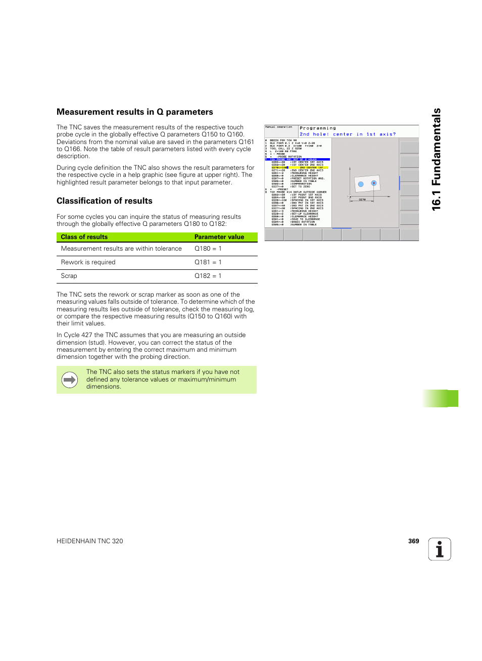 Measurement results in q parameters, Classification of results, 1 f undamentals | HEIDENHAIN TNC 320 (340 55x-05) Cycle programming User Manual | Page 369 / 439