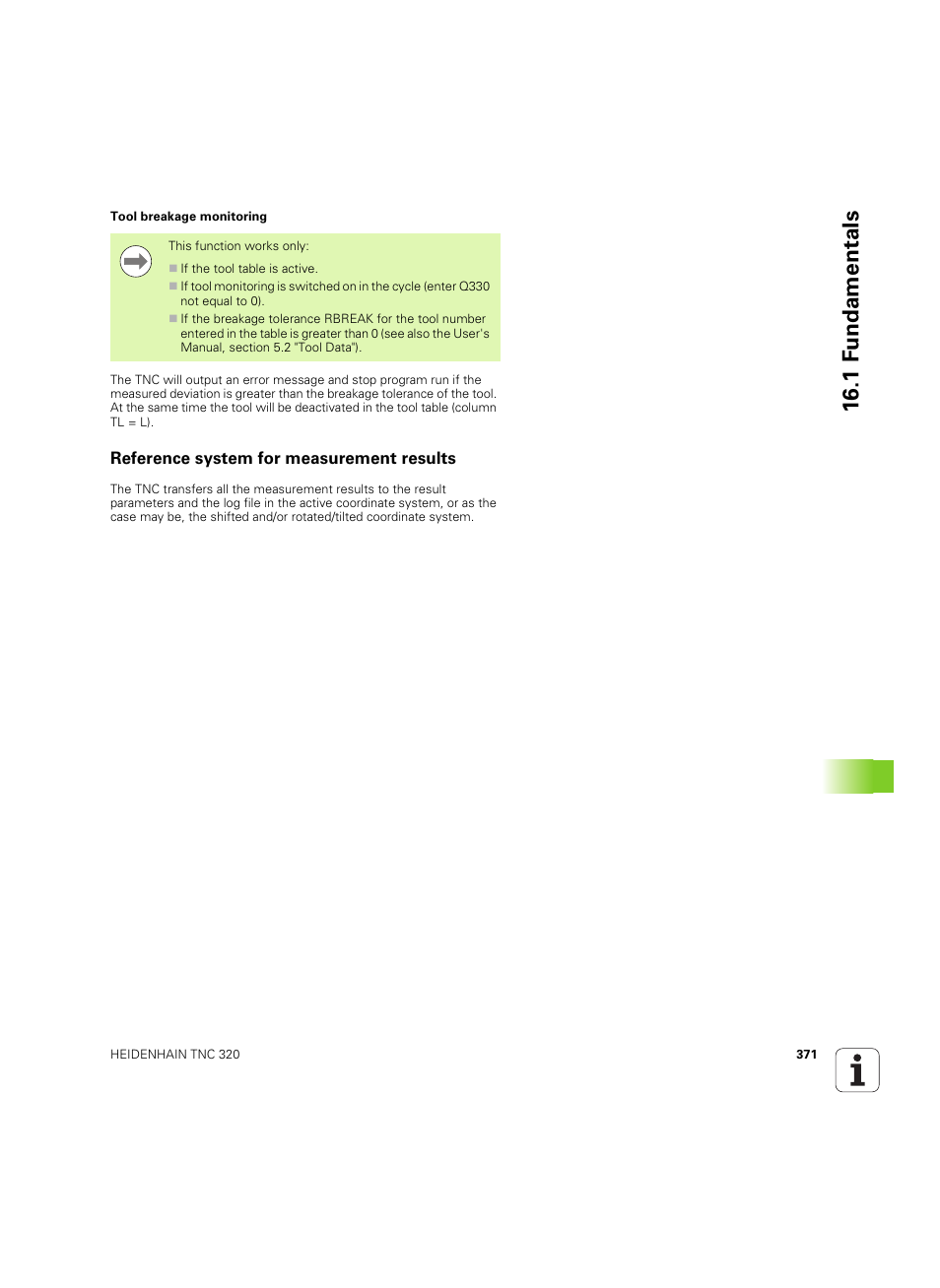 Reference system for measurement results, 1 f undamentals | HEIDENHAIN TNC 320 (340 55x-05) Cycle programming User Manual | Page 371 / 439