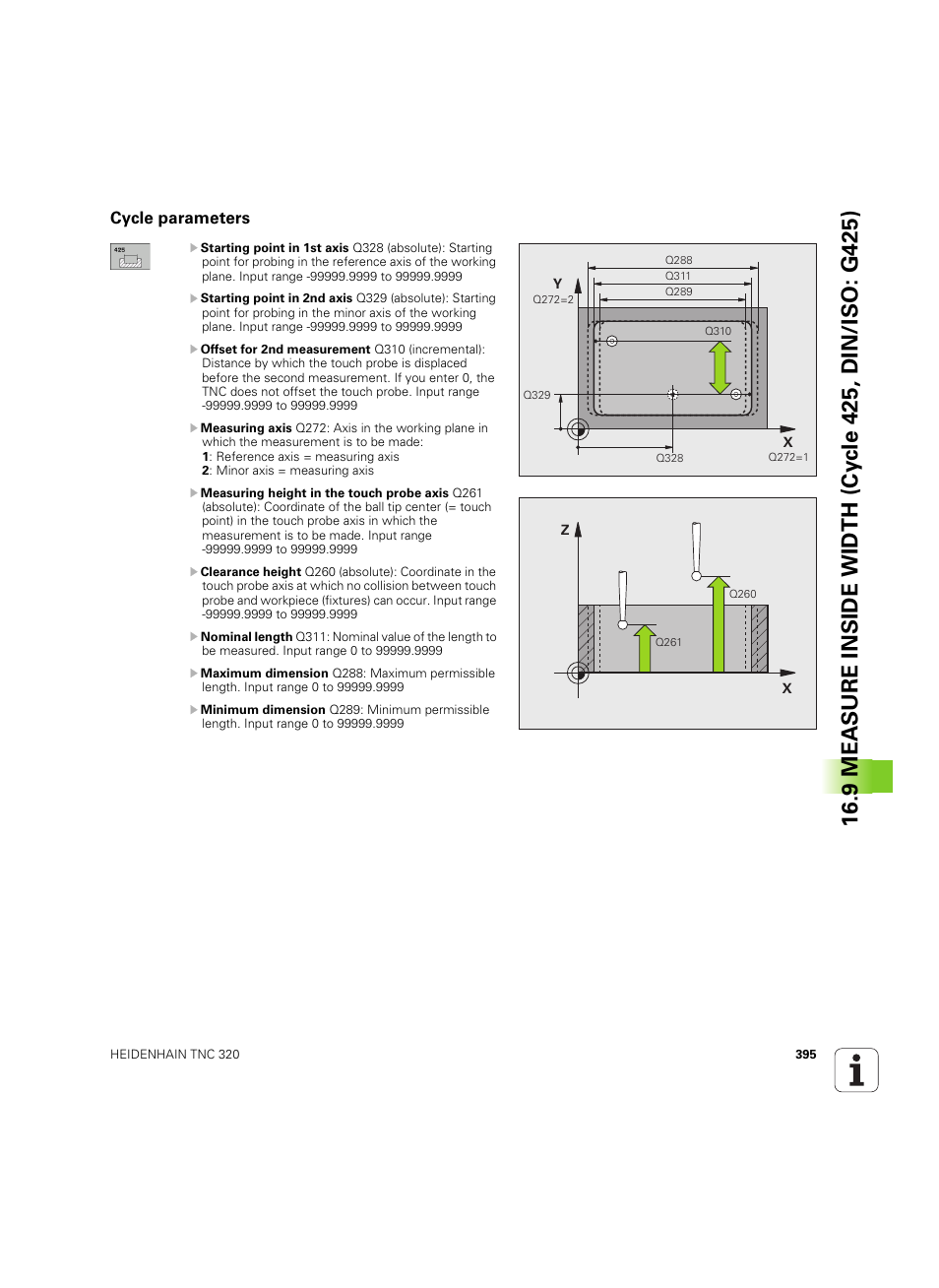 Cycle parameters | HEIDENHAIN TNC 320 (340 55x-05) Cycle programming User Manual | Page 395 / 439