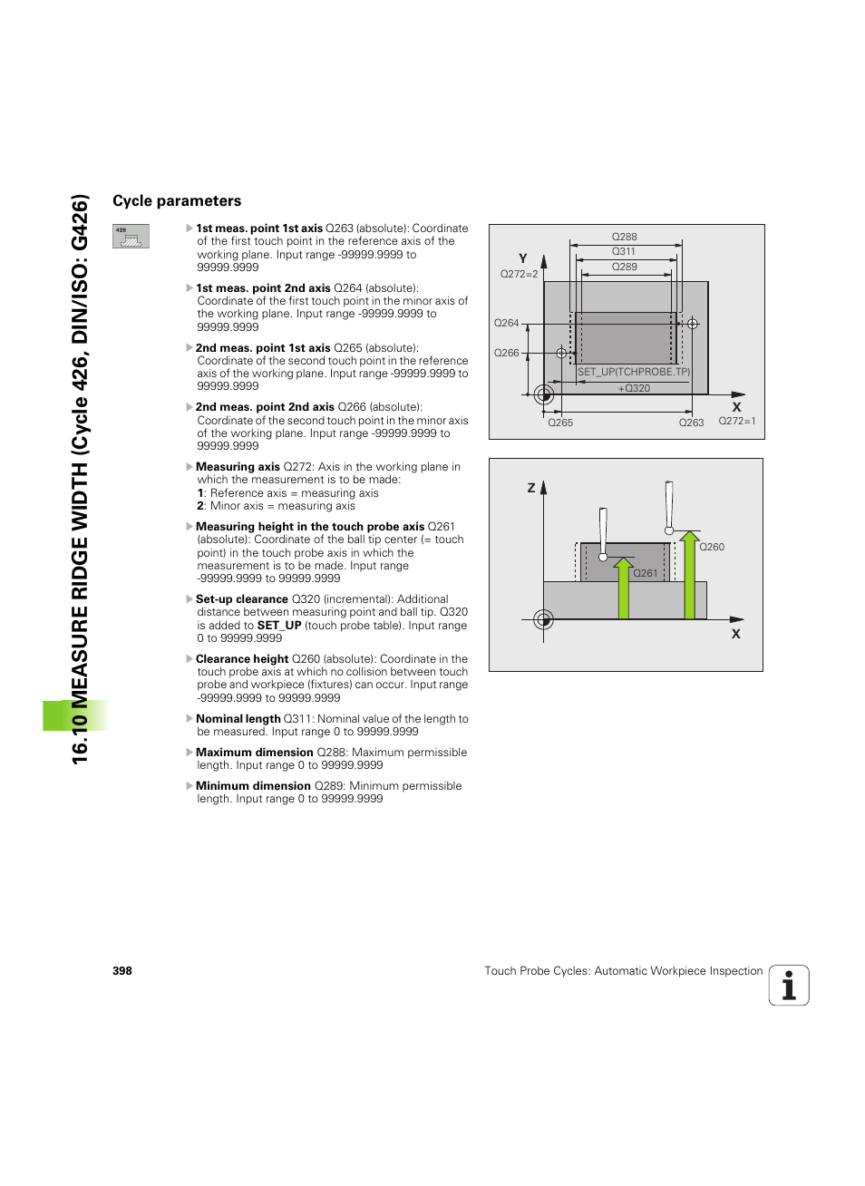 Cycle parameters | HEIDENHAIN TNC 320 (340 55x-05) Cycle programming User Manual | Page 398 / 439