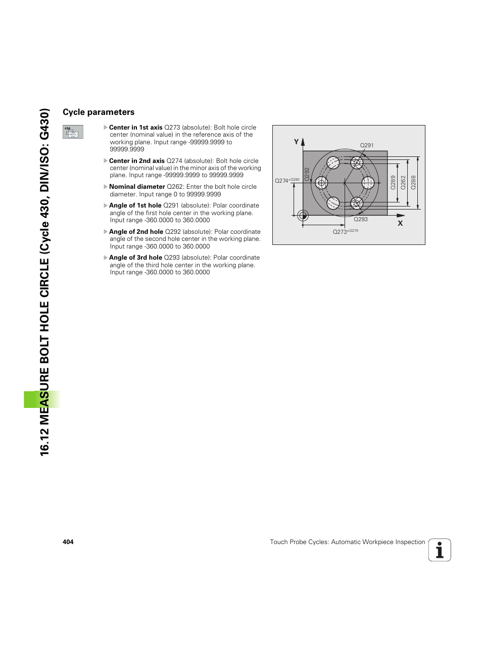Cycle parameters | HEIDENHAIN TNC 320 (340 55x-05) Cycle programming User Manual | Page 404 / 439
