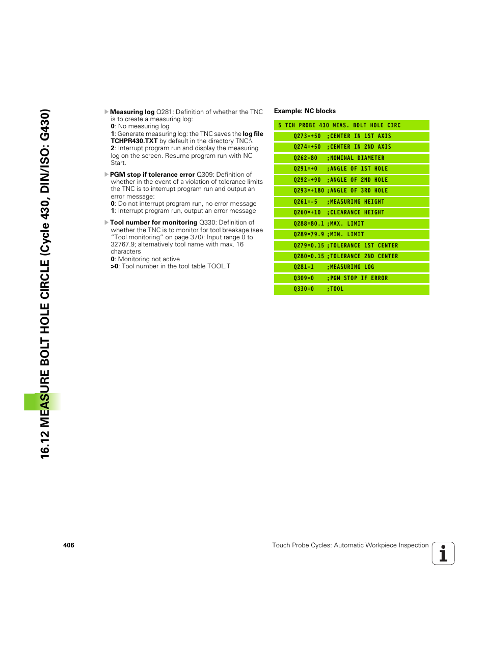 HEIDENHAIN TNC 320 (340 55x-05) Cycle programming User Manual | Page 406 / 439