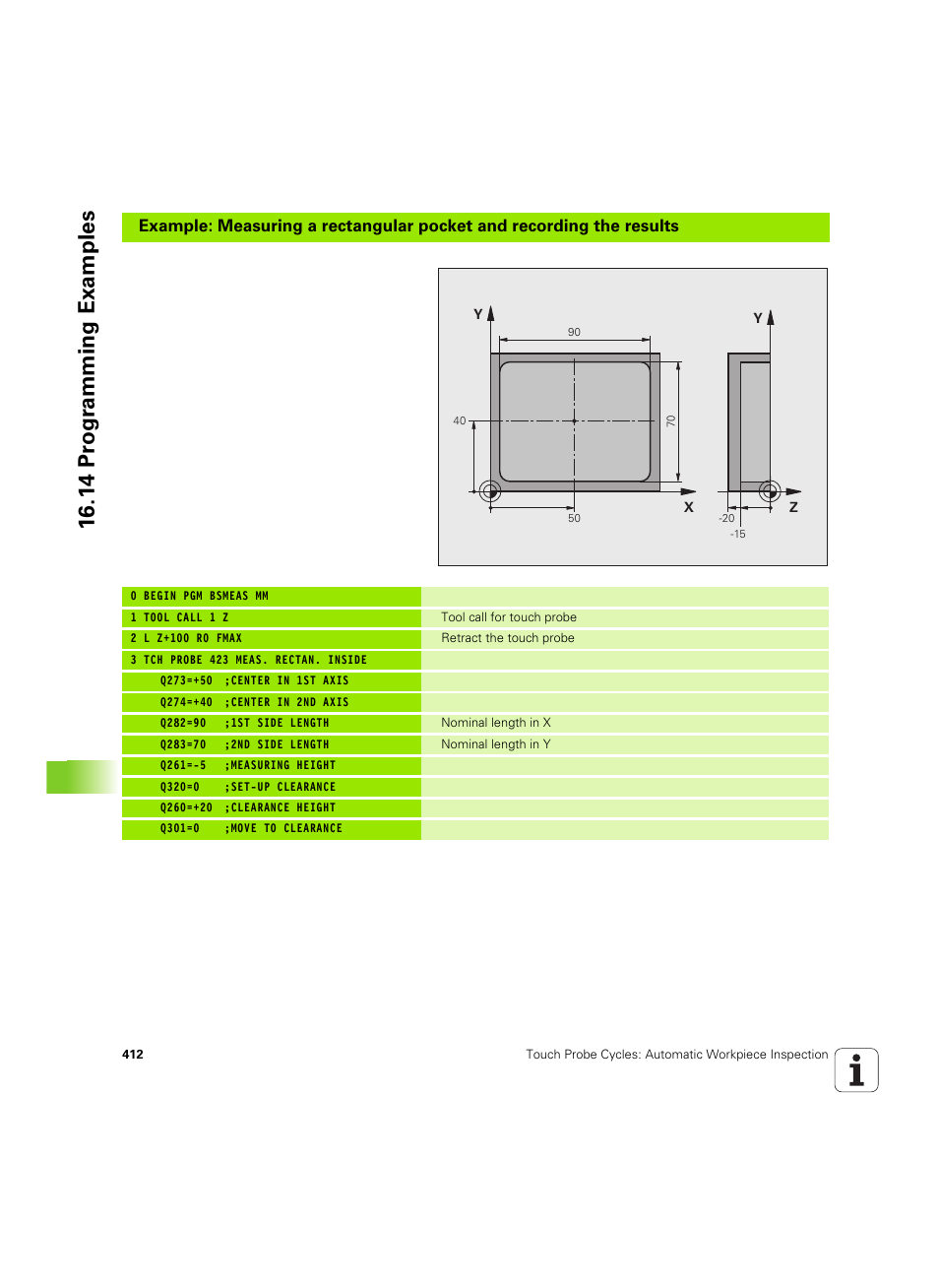 14 pr ogr amming examples | HEIDENHAIN TNC 320 (340 55x-05) Cycle programming User Manual | Page 412 / 439