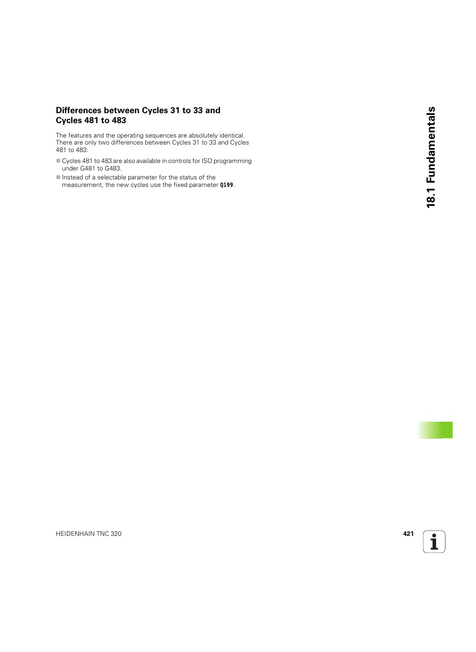 18 .1 f undamentals | HEIDENHAIN TNC 320 (340 55x-05) Cycle programming User Manual | Page 421 / 439