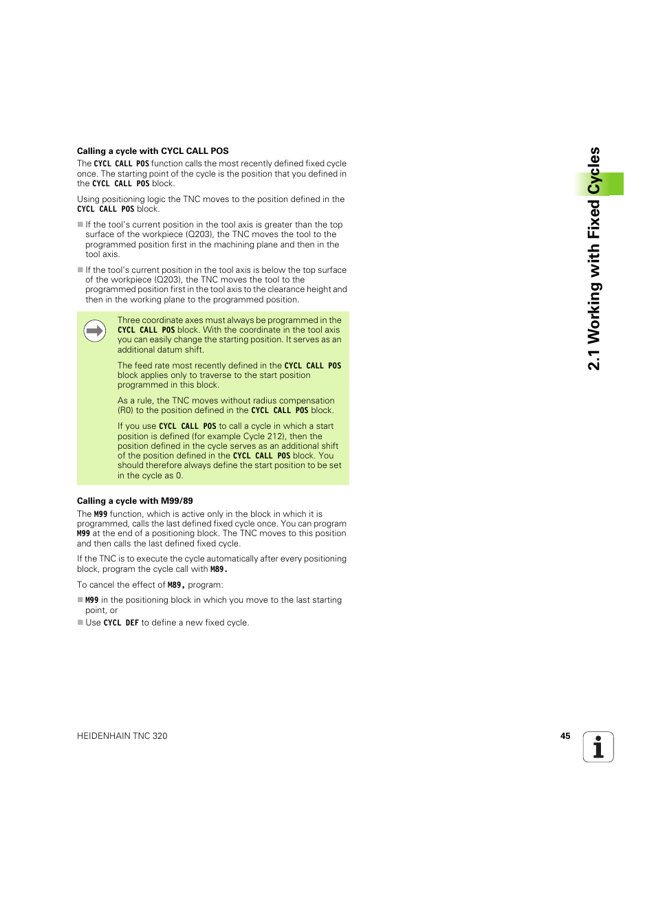 1 w o rk ing with fix e d cy cles | HEIDENHAIN TNC 320 (340 55x-05) Cycle programming User Manual | Page 45 / 439