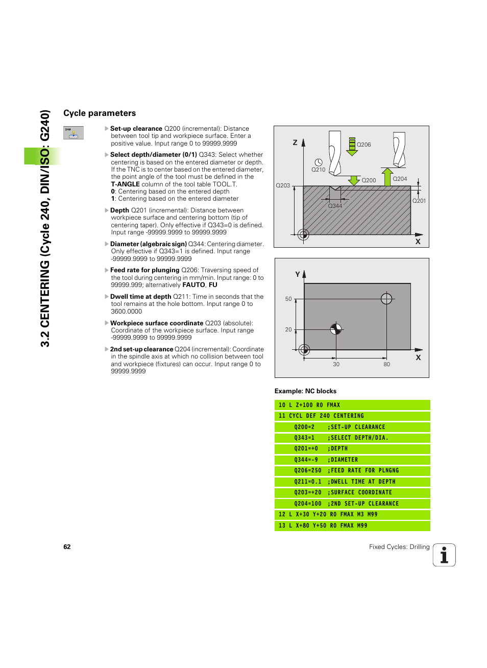 Cycle parameters | HEIDENHAIN TNC 320 (340 55x-05) Cycle programming User Manual | Page 62 / 439