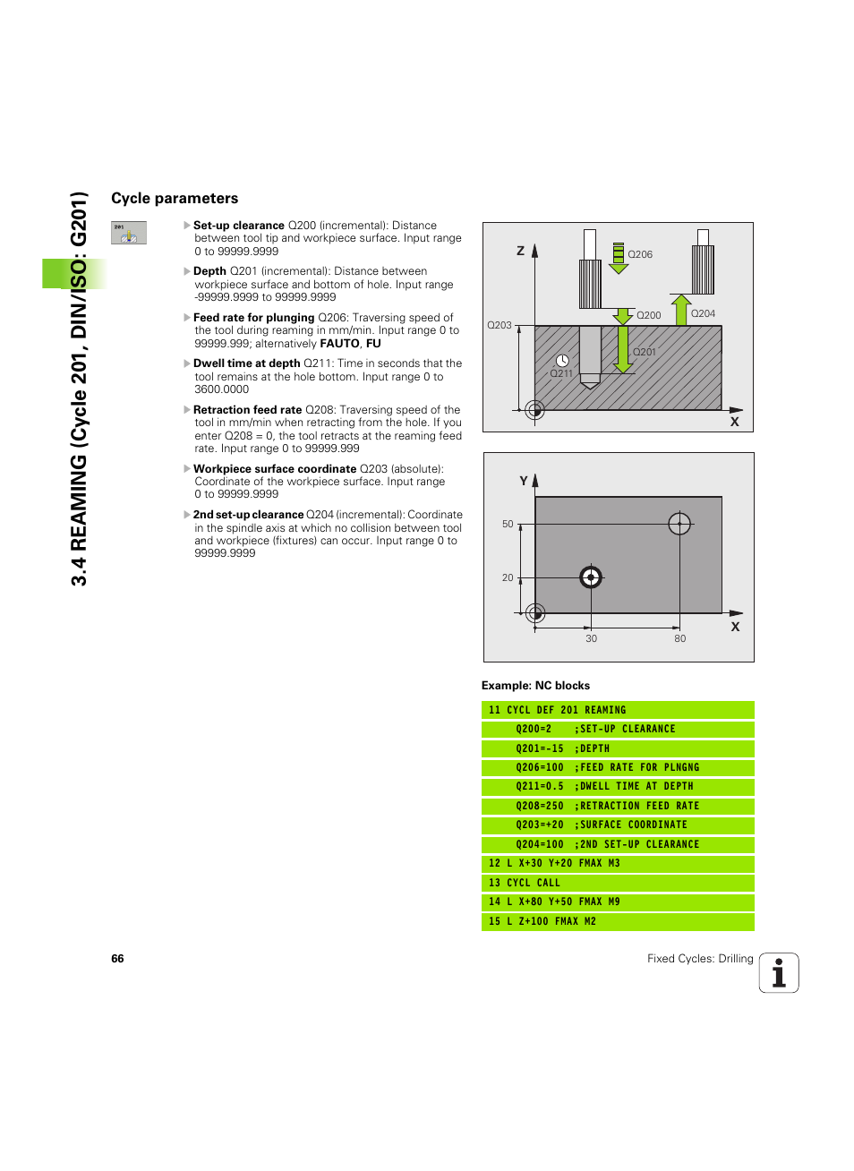 Cycle parameters | HEIDENHAIN TNC 320 (340 55x-05) Cycle programming User Manual | Page 66 / 439