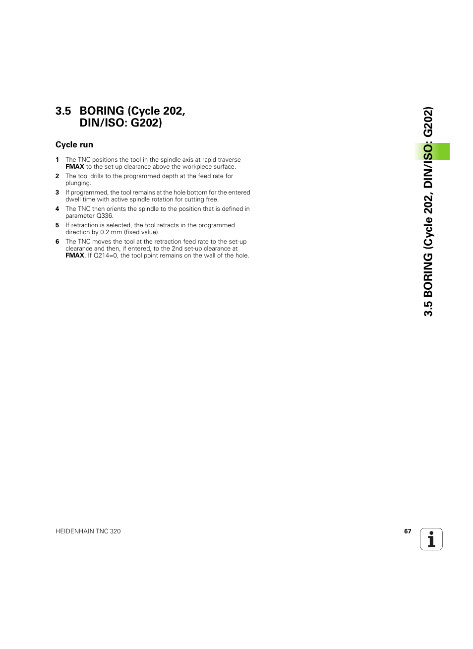 5 boring (cycle 202, din/iso: g202), Cycle run | HEIDENHAIN TNC 320 (340 55x-05) Cycle programming User Manual | Page 67 / 439