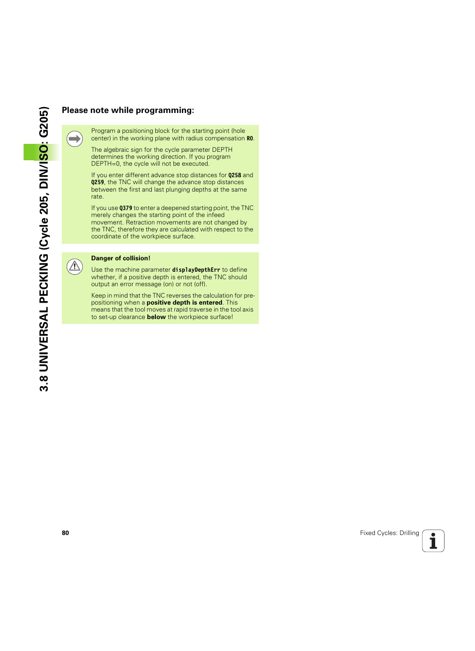 Please note while programming | HEIDENHAIN TNC 320 (340 55x-05) Cycle programming User Manual | Page 80 / 439