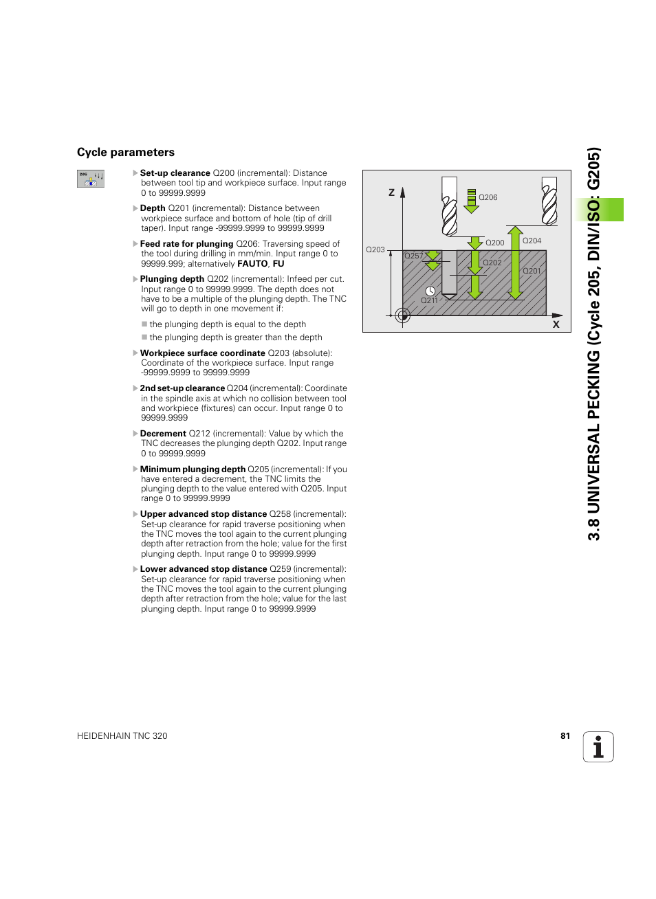 Cycle parameters | HEIDENHAIN TNC 320 (340 55x-05) Cycle programming User Manual | Page 81 / 439