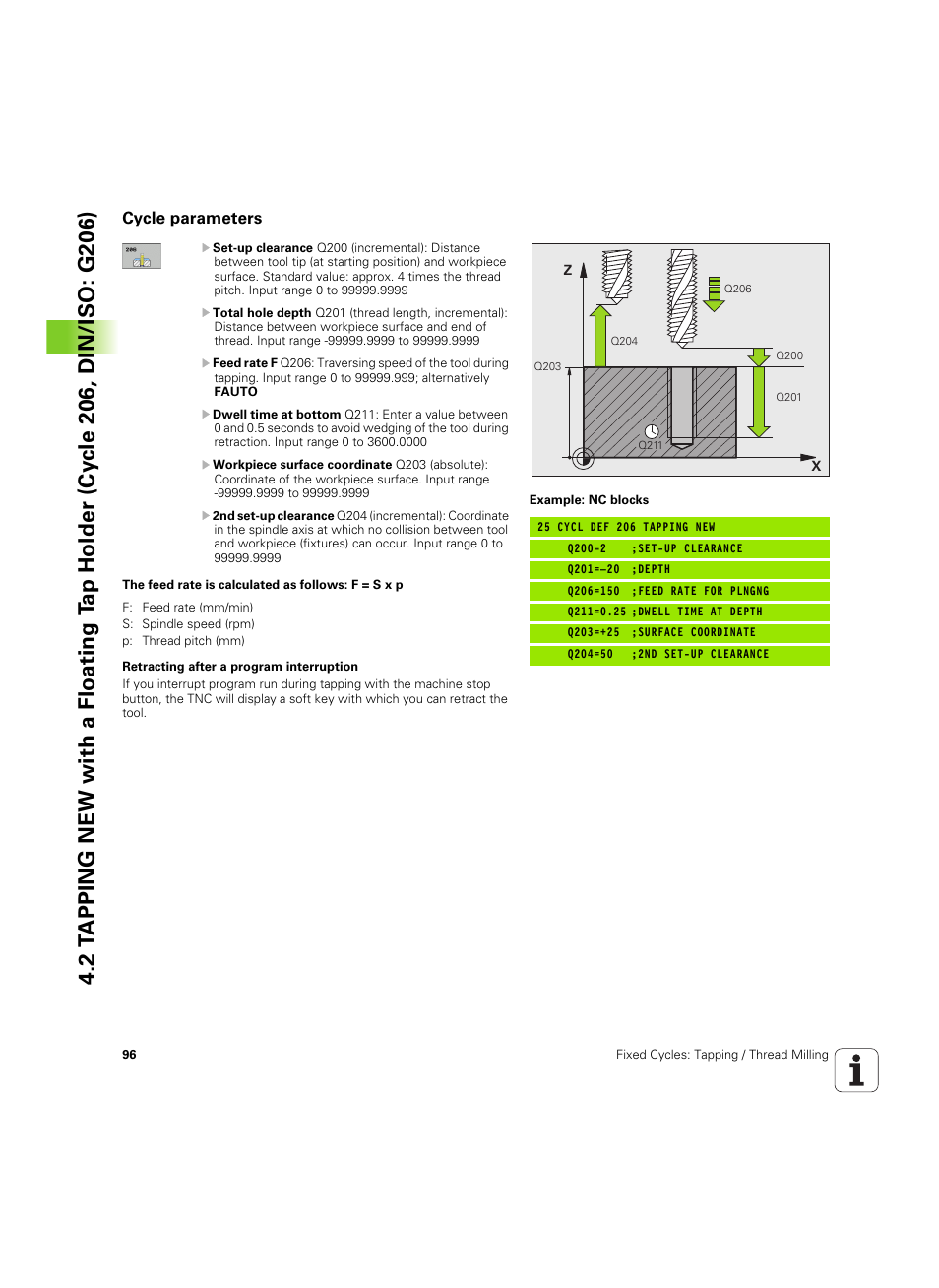 Cycle parameters | HEIDENHAIN TNC 320 (340 55x-05) Cycle programming User Manual | Page 96 / 439