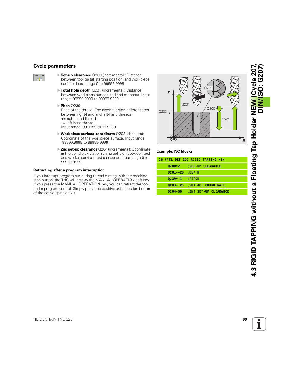 Cycle parameters | HEIDENHAIN TNC 320 (340 55x-05) Cycle programming User Manual | Page 99 / 439