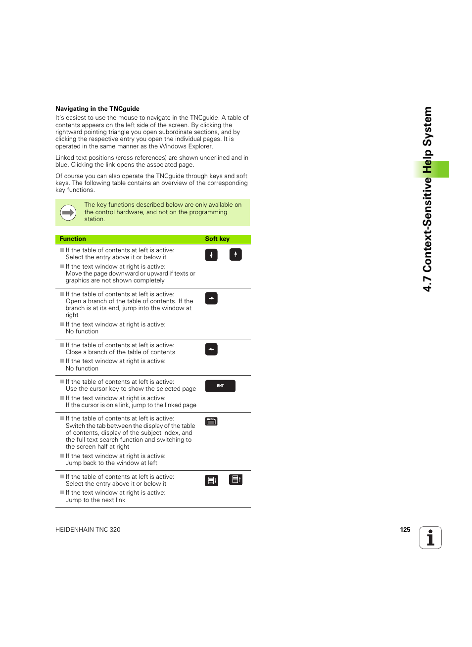7 cont ext-sensitiv e help s y st em | HEIDENHAIN TNC 320 (340 55x-05) ISO programming User Manual | Page 125 / 477