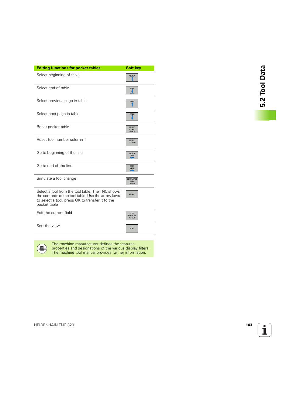 2 t ool d a ta | HEIDENHAIN TNC 320 (340 55x-05) ISO programming User Manual | Page 143 / 477