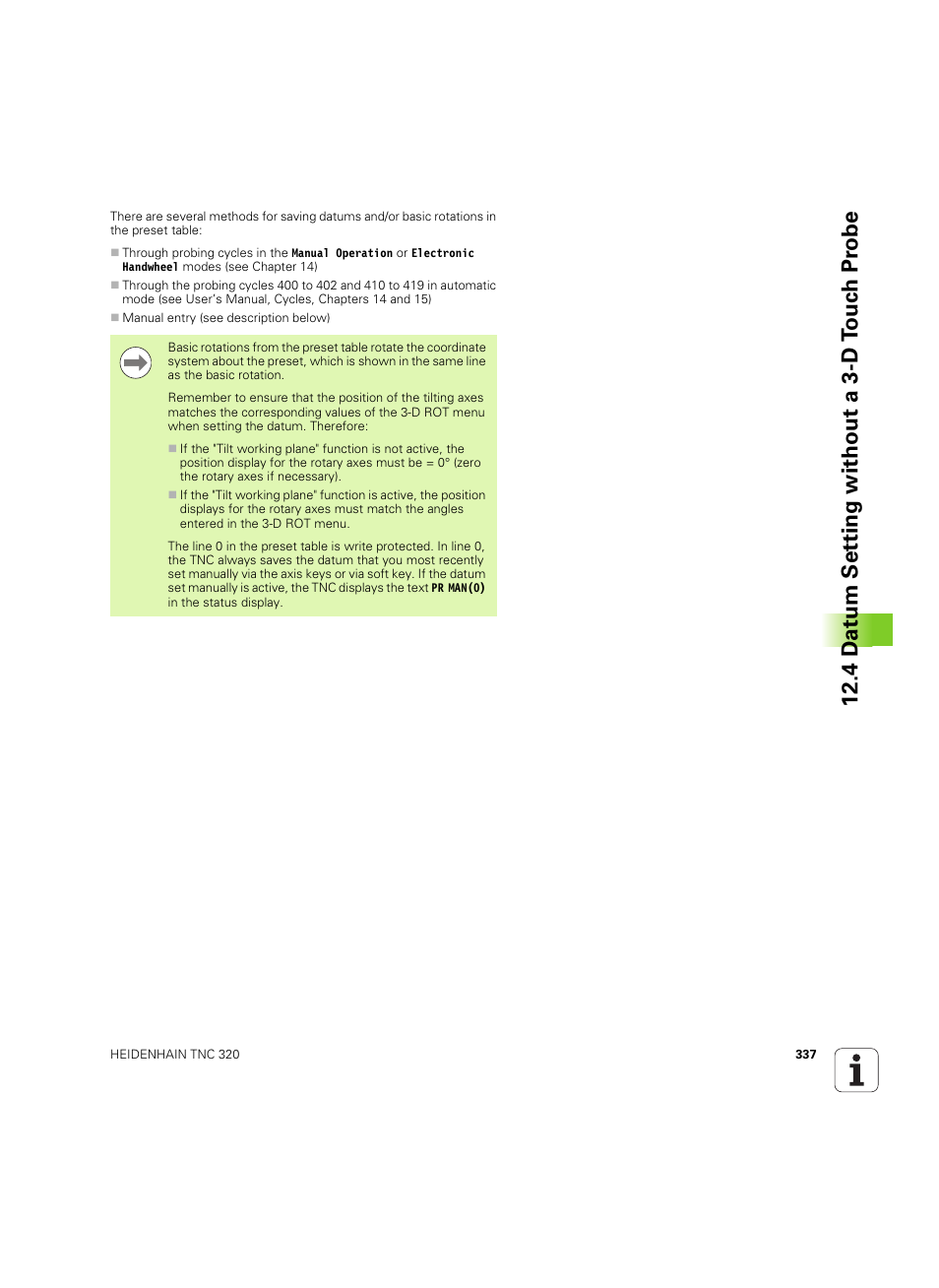 4 d a tum set ting without a 3-d t o uc h pr obe | HEIDENHAIN TNC 320 (340 55x-05) ISO programming User Manual | Page 337 / 477