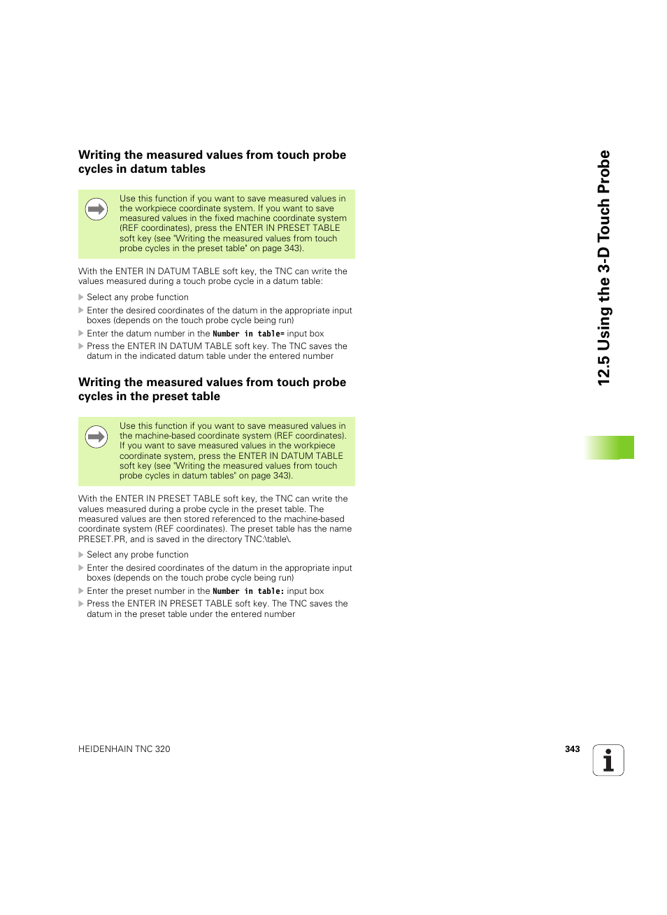 5 using the 3-d t o uc h pr obe | HEIDENHAIN TNC 320 (340 55x-05) ISO programming User Manual | Page 343 / 477