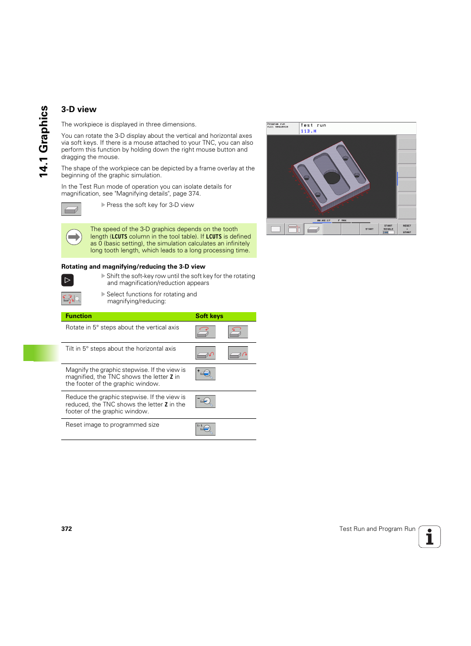 D view, 1 gr aphics | HEIDENHAIN TNC 320 (340 55x-05) ISO programming User Manual | Page 372 / 477