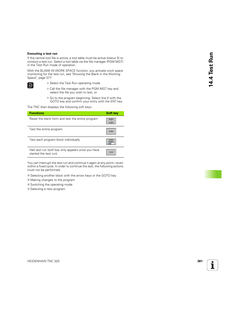 4 t est run | HEIDENHAIN TNC 320 (340 55x-05) ISO programming User Manual | Page 381 / 477