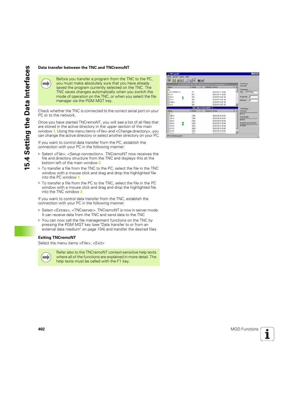 4 set ting the d a ta int e rf aces | HEIDENHAIN TNC 320 (340 55x-05) ISO programming User Manual | Page 402 / 477