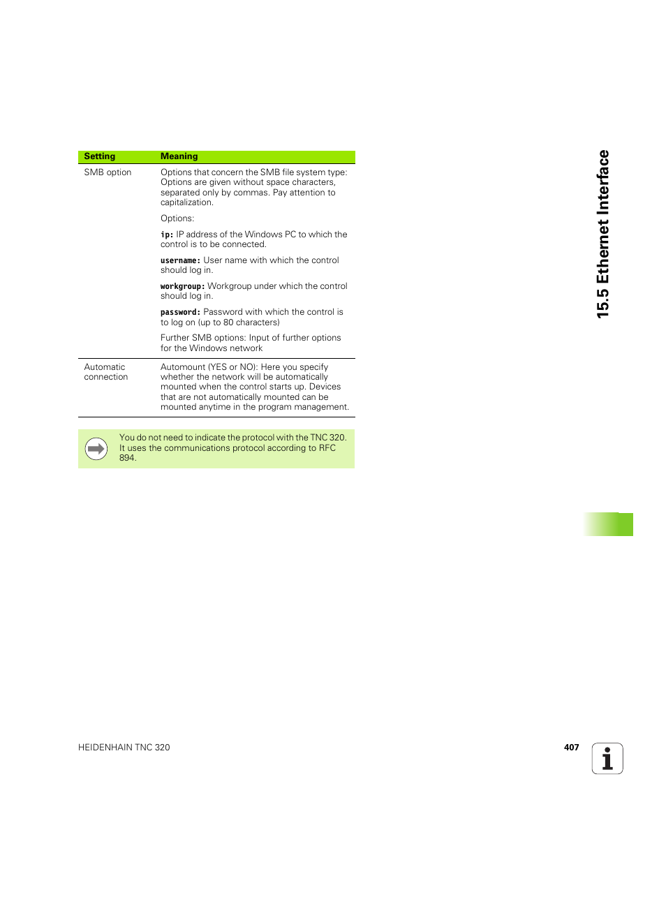 5 ether n et int e rf ace | HEIDENHAIN TNC 320 (340 55x-05) ISO programming User Manual | Page 407 / 477