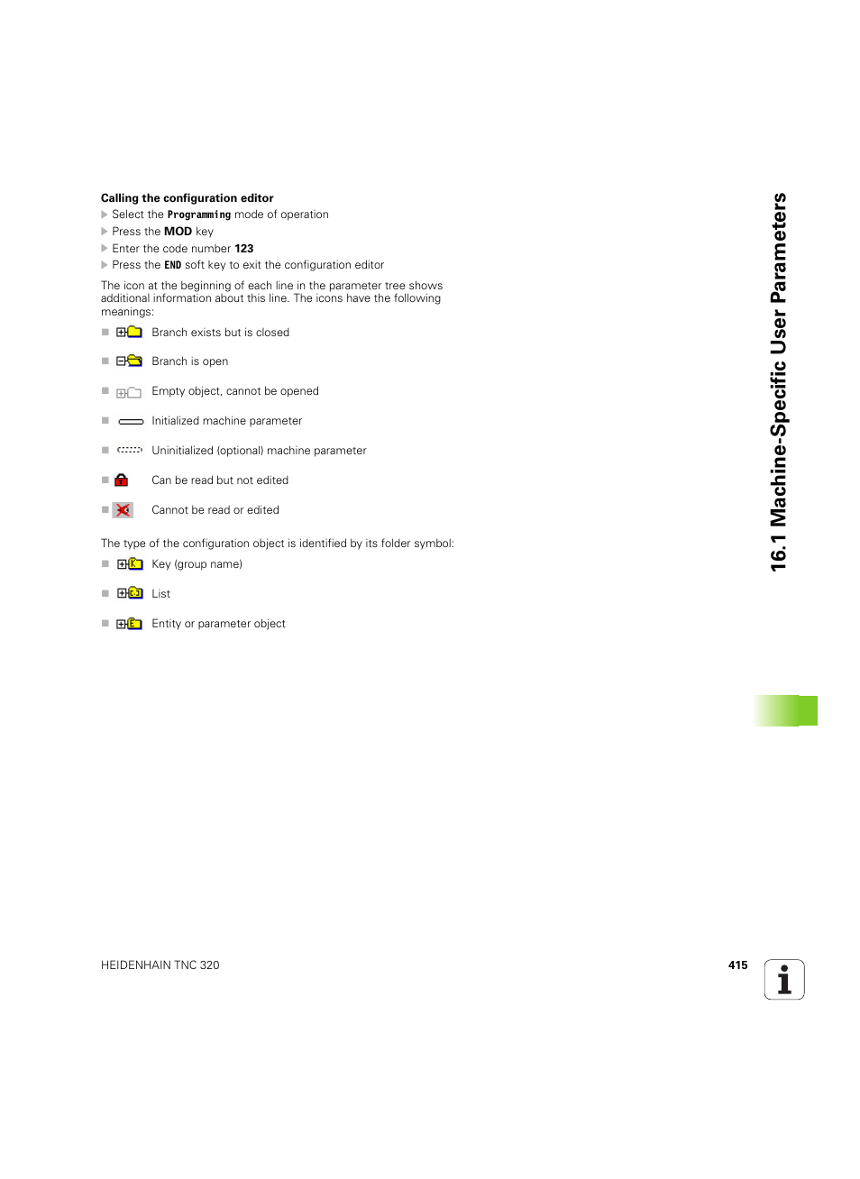 1 mac h ine-specific user p a ra met e rs | HEIDENHAIN TNC 320 (340 55x-05) ISO programming User Manual | Page 415 / 477