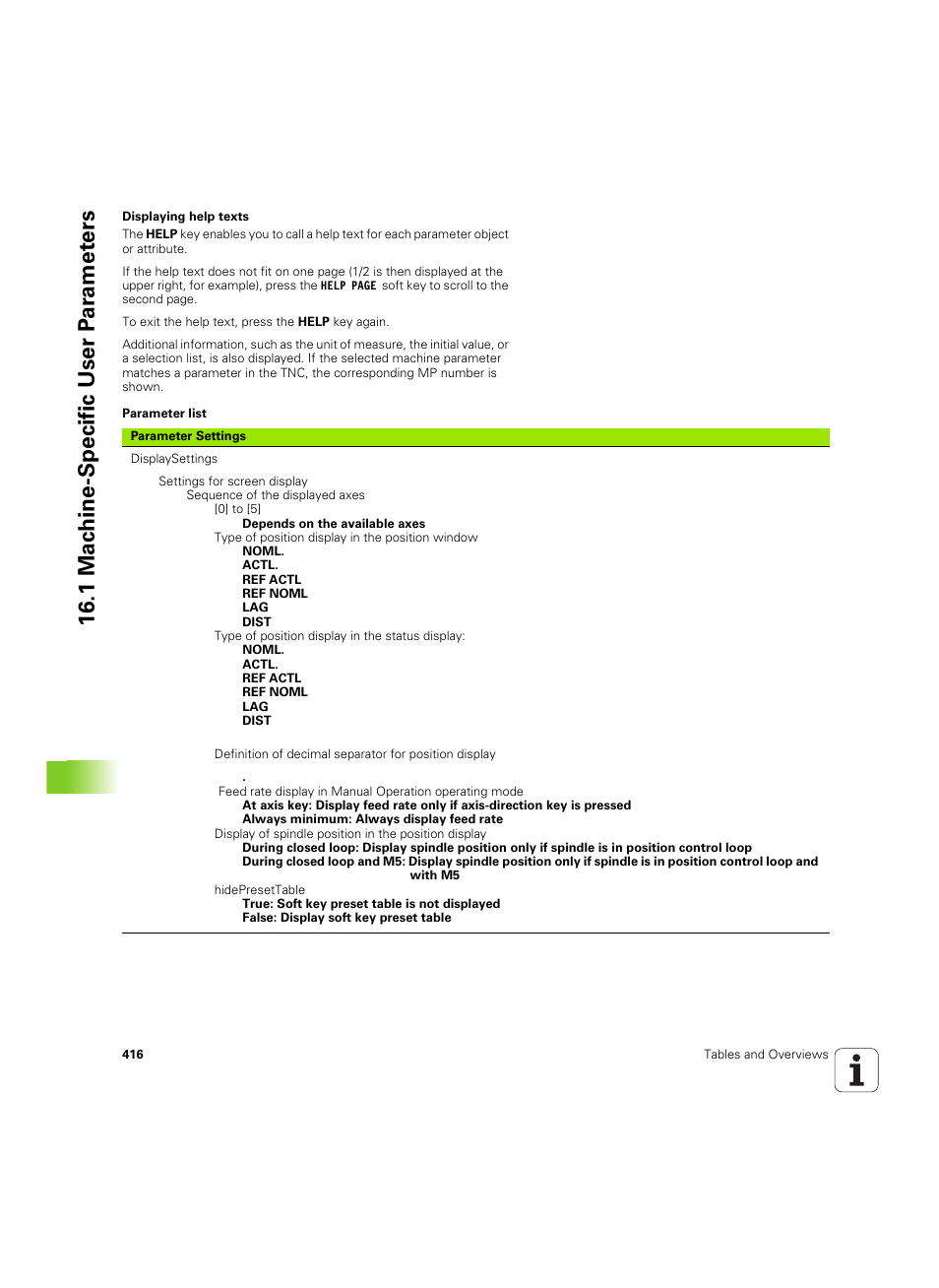 1 mac h ine-specific user p a ra met e rs | HEIDENHAIN TNC 320 (340 55x-05) ISO programming User Manual | Page 416 / 477