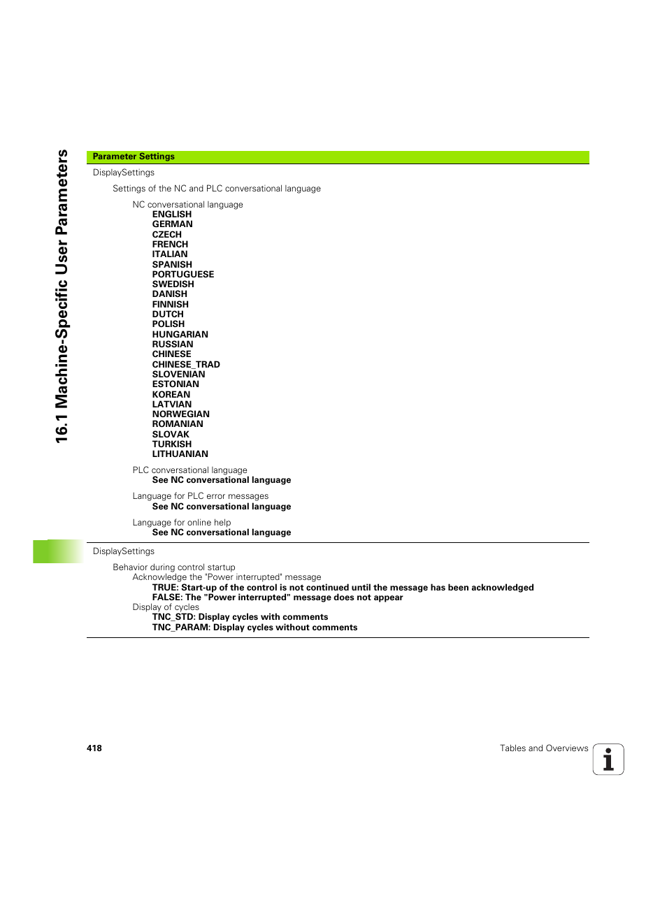 1 mac h ine-specific user p a ra met e rs | HEIDENHAIN TNC 320 (340 55x-05) ISO programming User Manual | Page 418 / 477