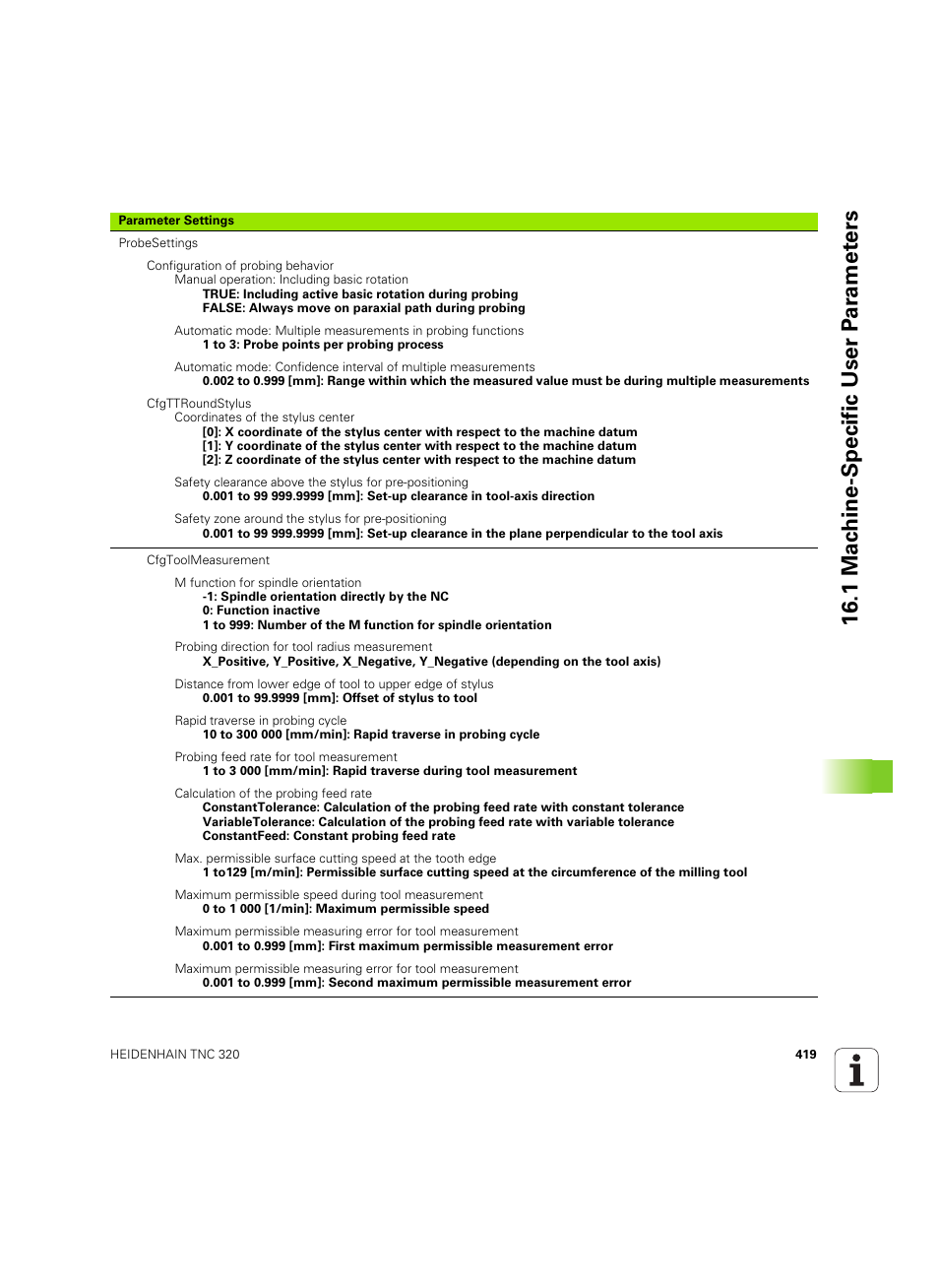 1 mac h ine-specific user p a ra met e rs | HEIDENHAIN TNC 320 (340 55x-05) ISO programming User Manual | Page 419 / 477