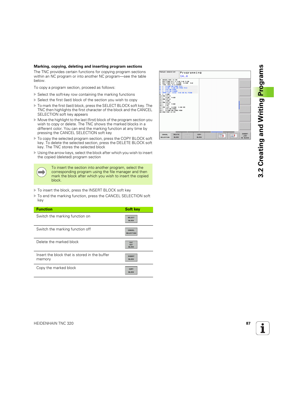 2 cr eating and w riting pr ogr a ms | HEIDENHAIN TNC 320 (340 55x-05) ISO programming User Manual | Page 87 / 477