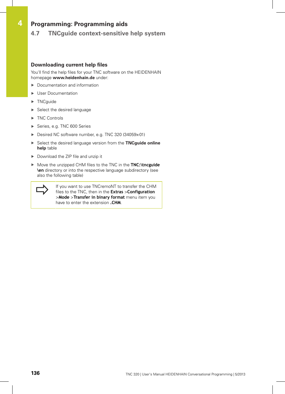 Downloading current help files | HEIDENHAIN TNC 320 (34055x-06) User Manual | Page 136 / 540
