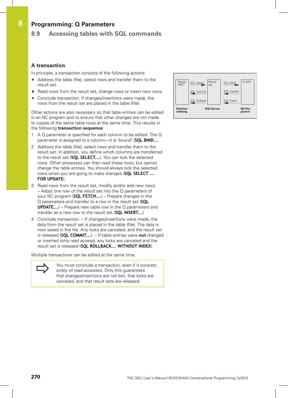 A transaction | HEIDENHAIN TNC 320 (34055x-06) User Manual | Page 270 / 540