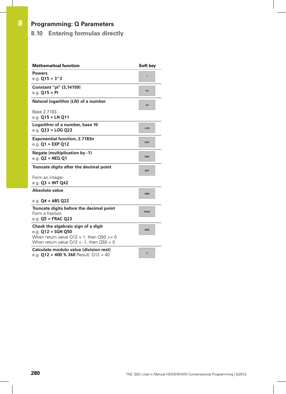 HEIDENHAIN TNC 320 (34055x-06) User Manual | Page 280 / 540