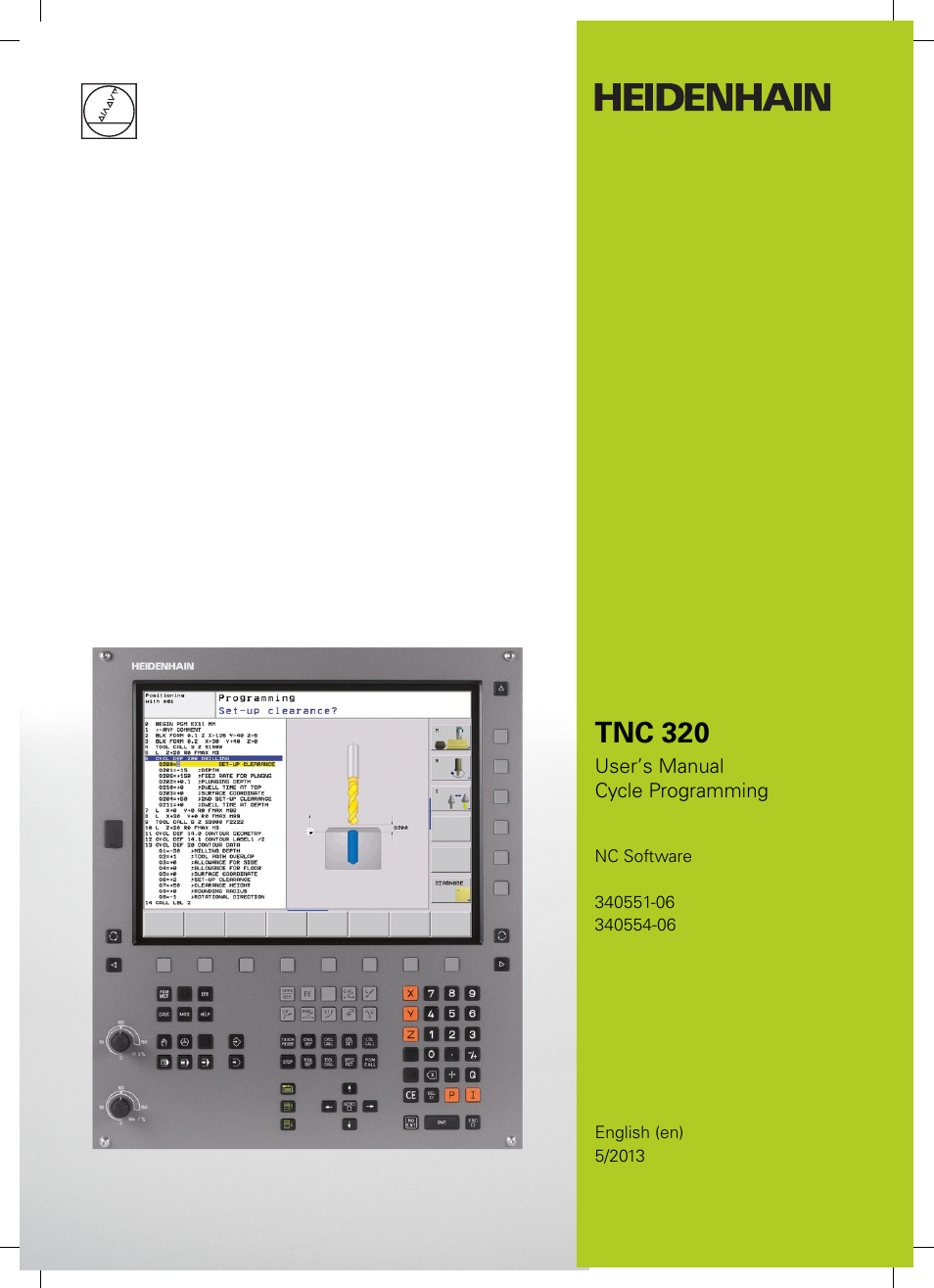 HEIDENHAIN TNC 320 (34055x-06) Cycle programming User Manual | 403 pages